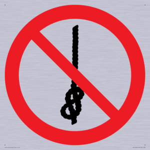 P030 Prohibition: Do not tie knots in rope